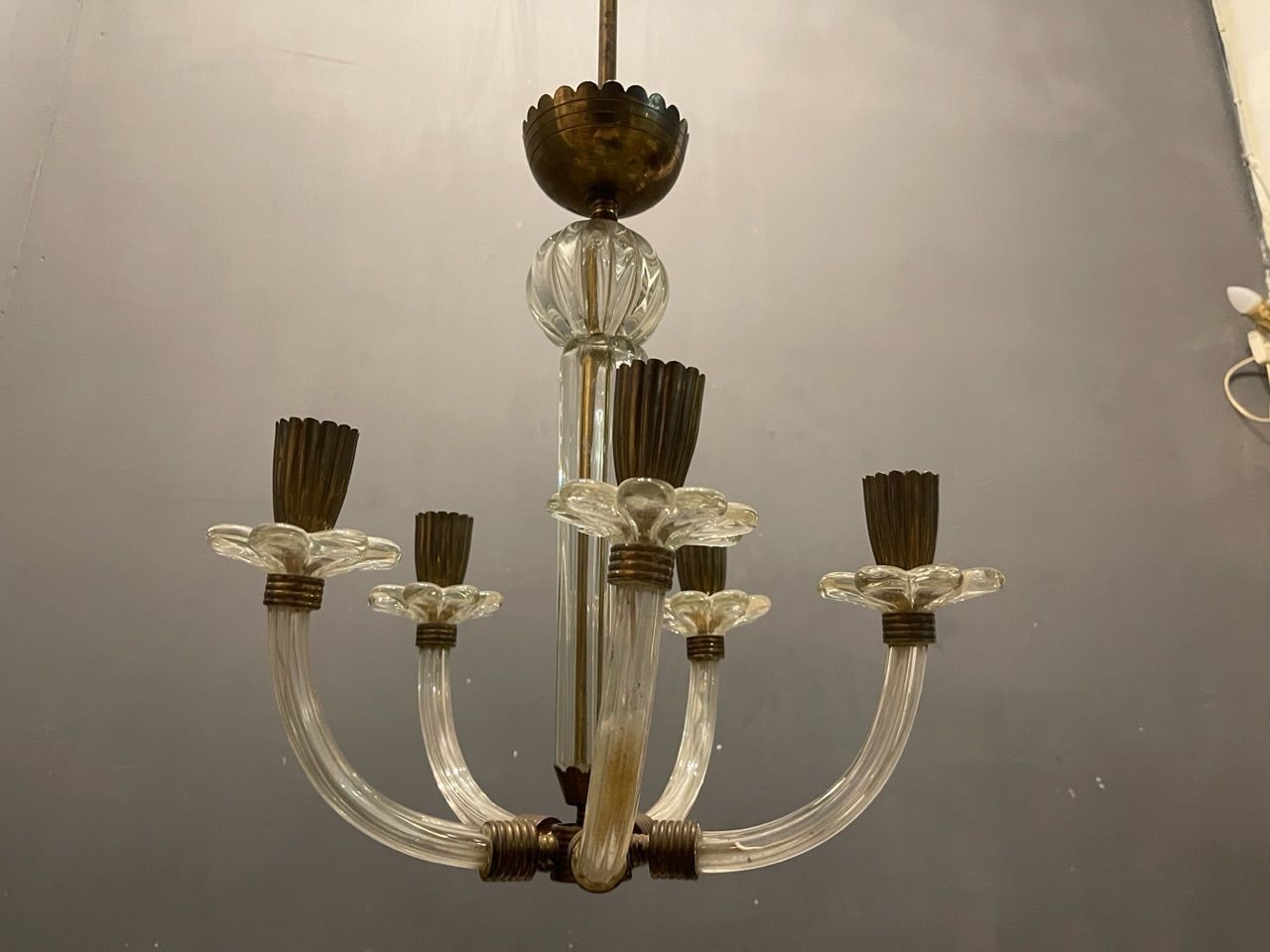 photo for sale Murano Glass Barovier Chandelier 1940’s