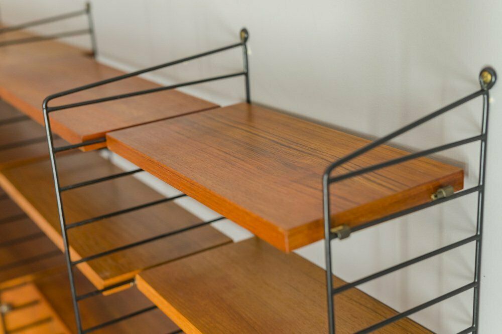 Teak Modular Wall Shelf By Nils Strinning For String, 1960s photo vintage