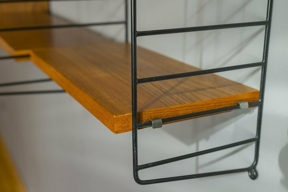 2116.0 Teak Modular Wall Shelf By Nils Strinning For String, 1960s photo