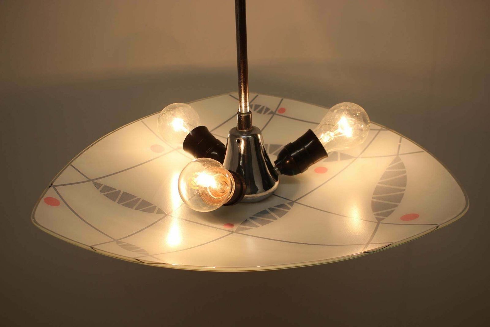 photo for sale Midcentury Glass Pendant By Napako, Czechoslovakia, 1960s