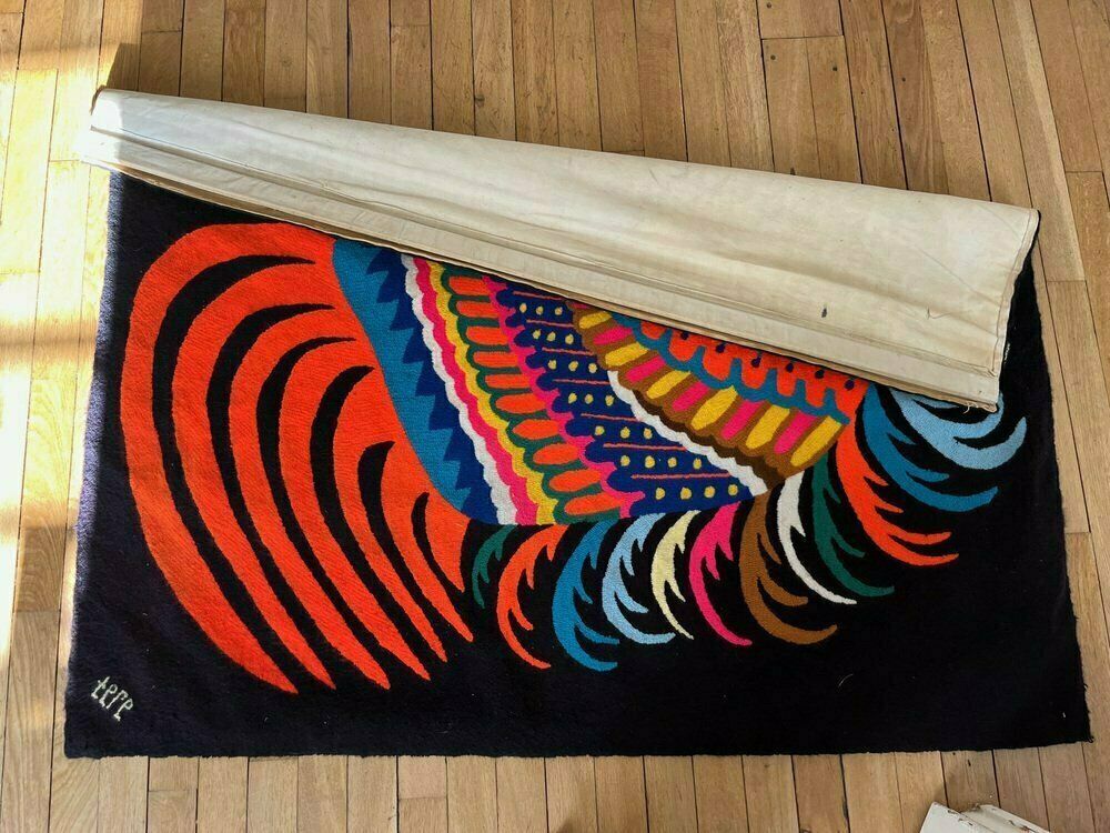 Vintage Bird Tapestry, 1970s photo vintage