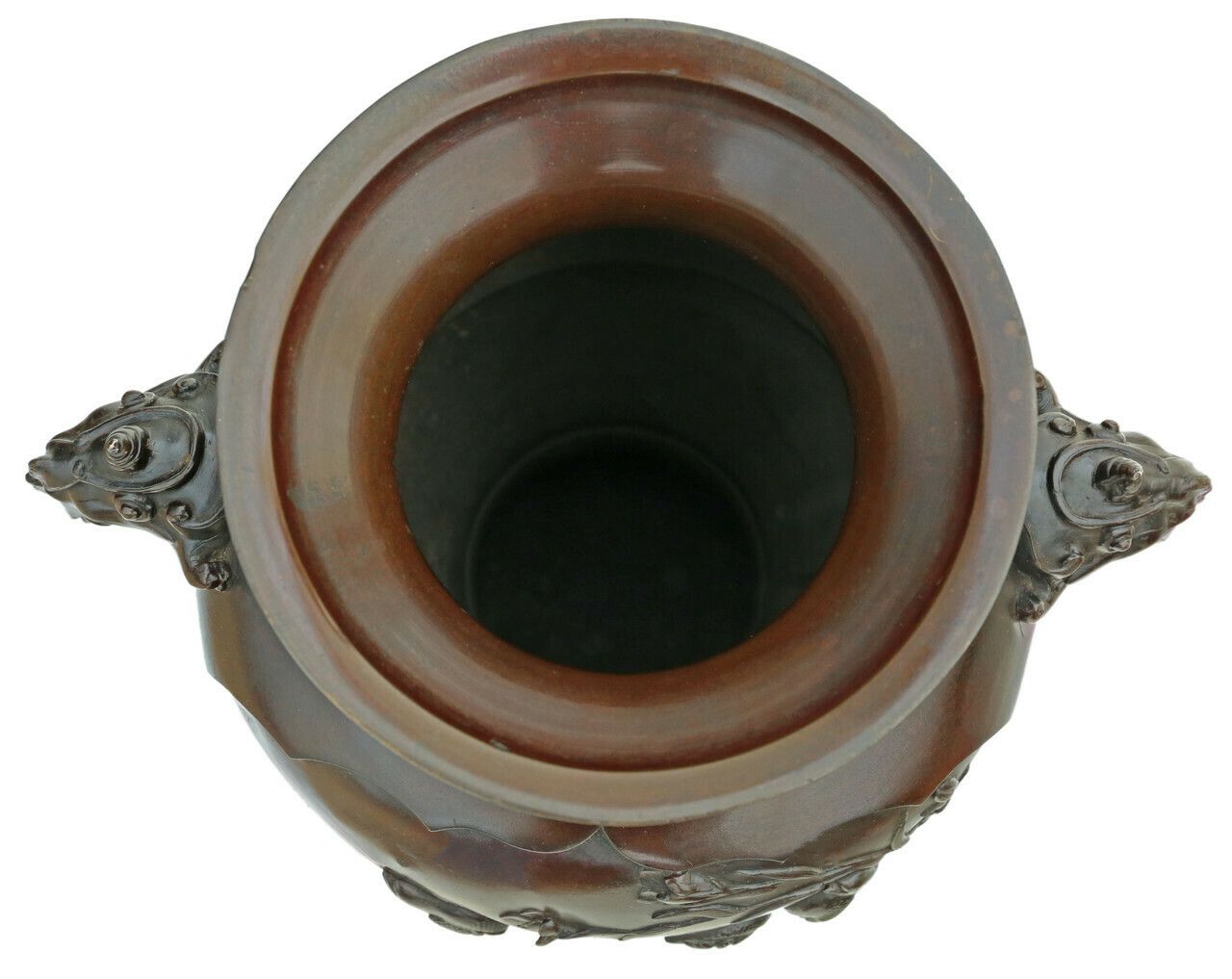 Antique Large 17" Fine Quality Japanese Oriental Bronze Urn Vase Meiji Period 19th Century photo 1195.0