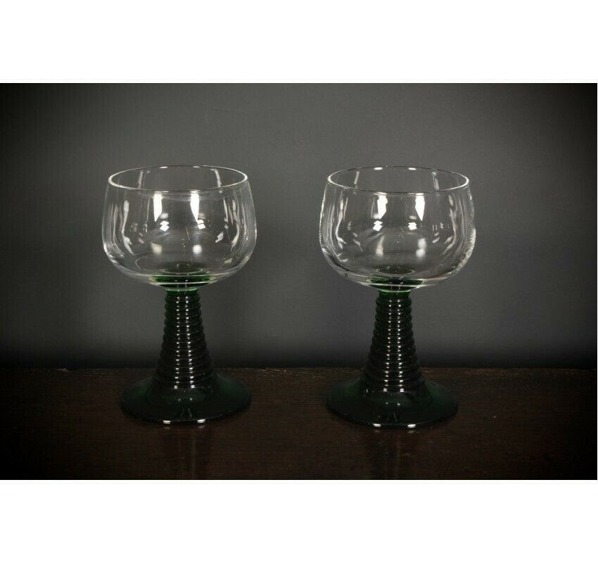 Pair Of Vintage Roemer Wine Glasses By Luminarc