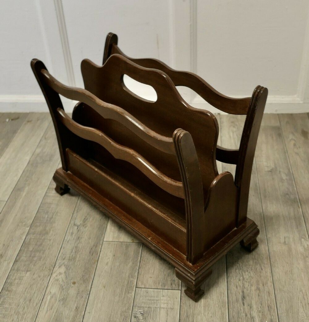 Walnut Canterbury Magazine Rack photo for sale
