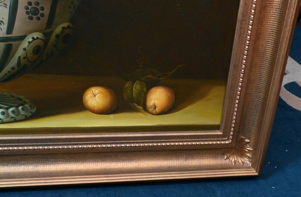 Georgian Still Life Oil Painting Fruit Bowl Art photo 645.0