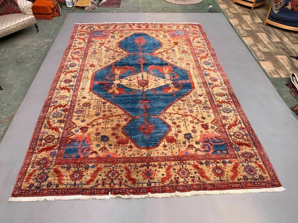 Xl Old Turkish Ushak Rug Oriental 430x300 Cm Vintage Carpet, Tribal Large photo for sale