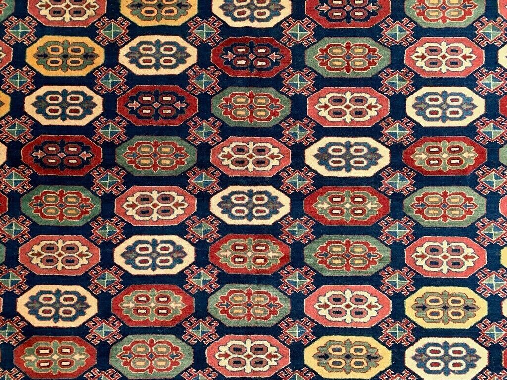 5350.0 Turkish Bergama Rug 385x320 Cm Vintage Carpet, Tribal Large Square photo