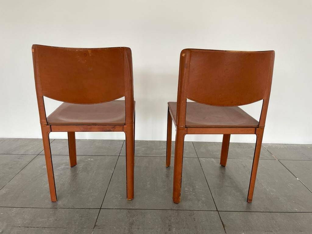 Pair Of Italian Leather Chairs By Matteo Grassi, 1970s, Italy photo Furniture