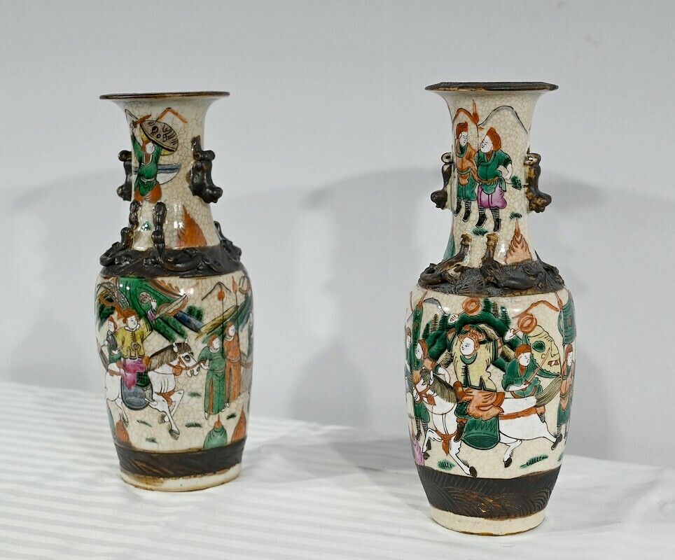Pair Of Nanjing Porcelain Vases, China   Late 19th Century photo Home Decor
