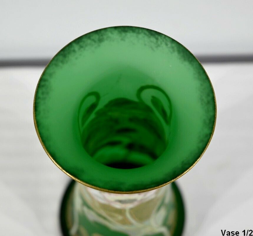 Pair Of Glass Paste Vases, Legras, Art Nouveau   Late 19th Century photo 1483.2