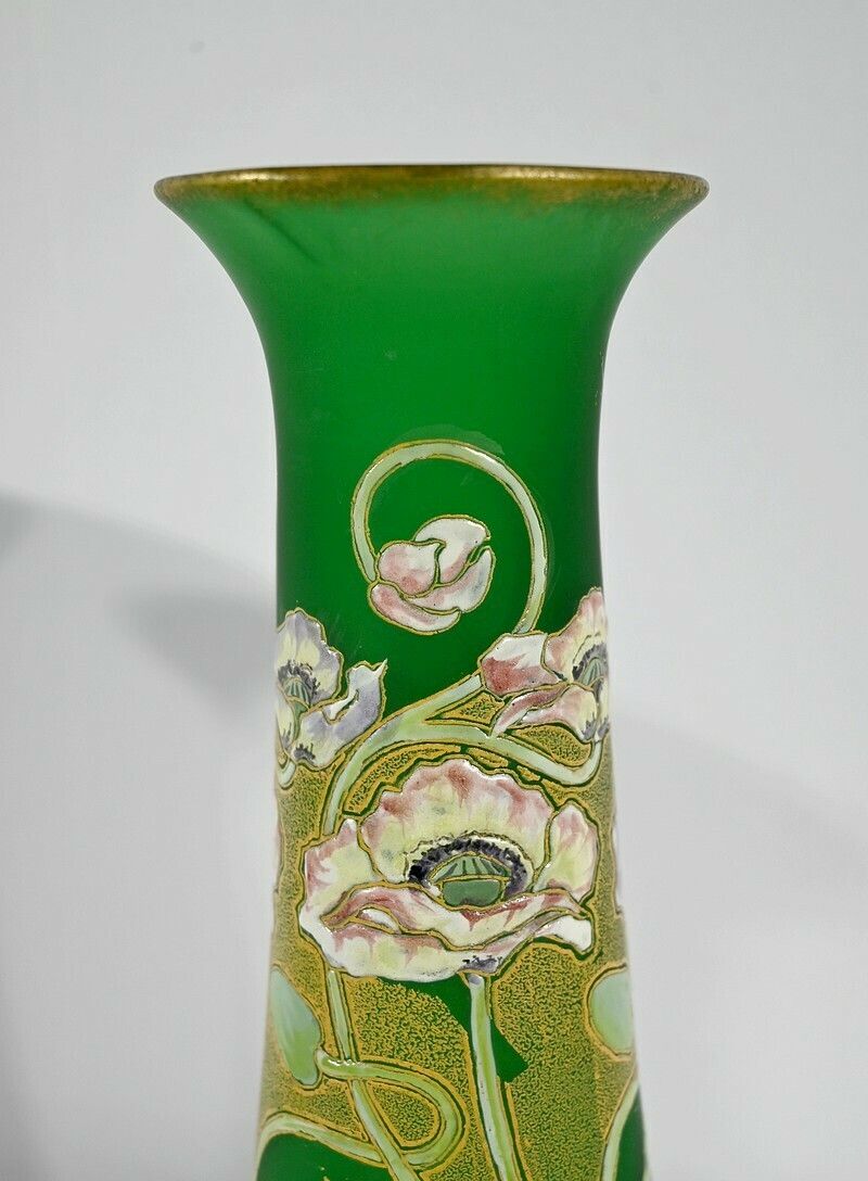 Pair Of Glass Paste Vases, Legras, Art Nouveau   Late 19th Century photo buy
