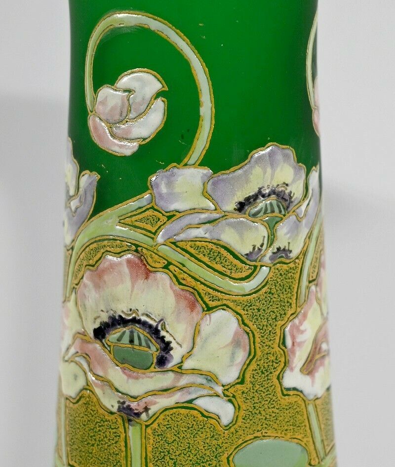 1483.2 Pair Of Glass Paste Vases, Legras, Art Nouveau   Late 19th Century photo
