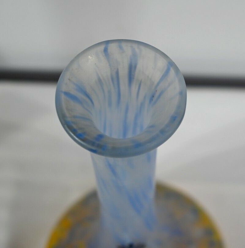 photo vintage Pair Of Glass Paste Vases, Signed Legras – Late 19th Century