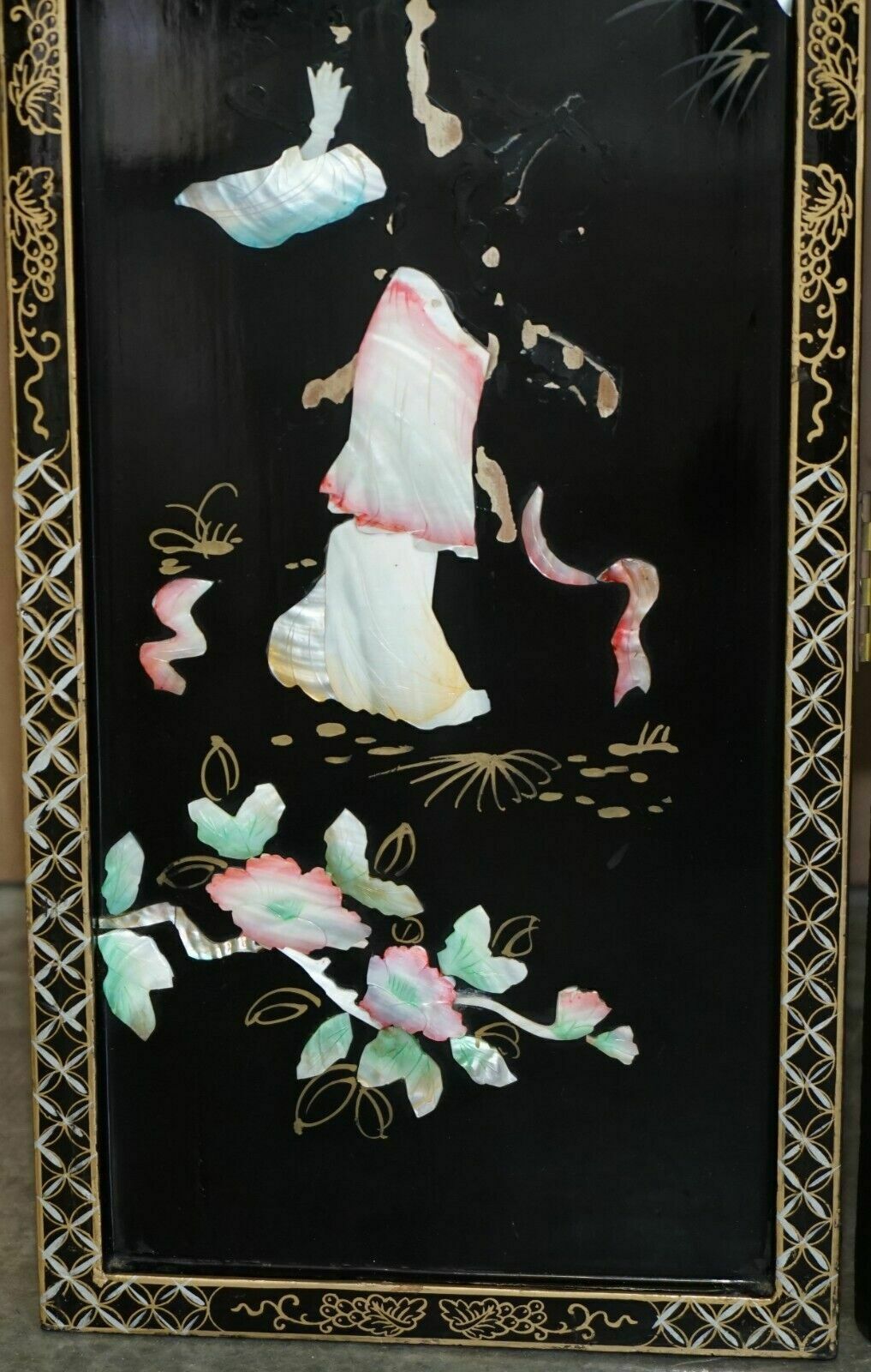 photo for sale Rare & Collectable Antique Chinese Export Soapstone Folding Screen Room Divider