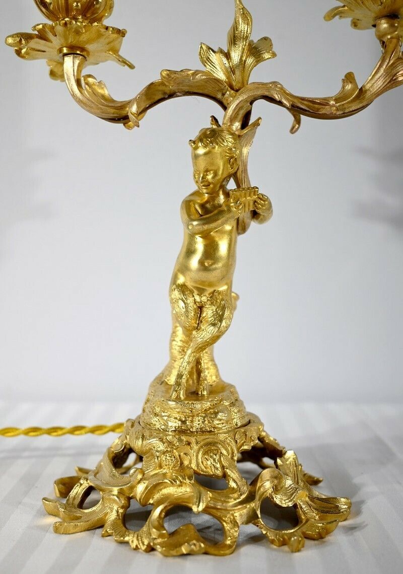 Pair Of Gilt Bronze Candlesticks   Late 19th Century photo buy