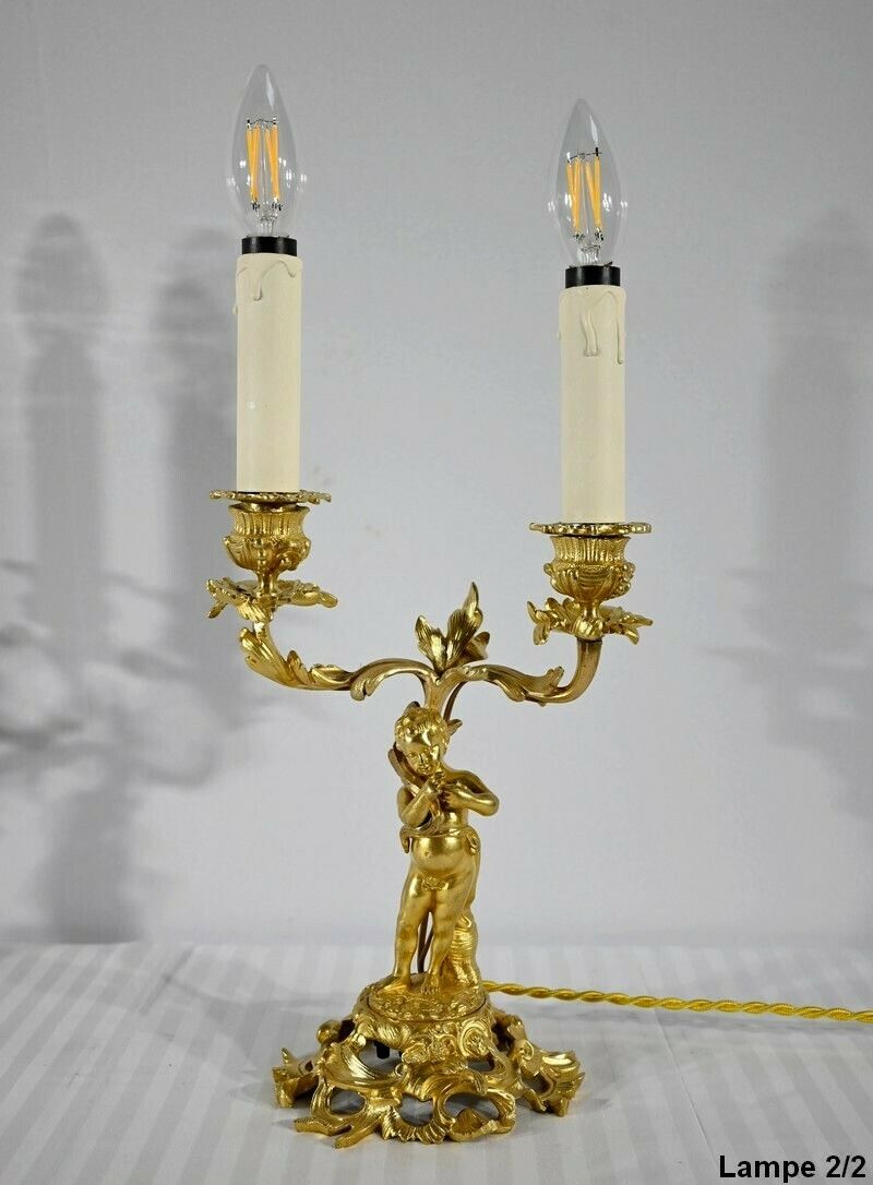 photo buy Pair Of Gilt Bronze Candlesticks   Late 19th Century