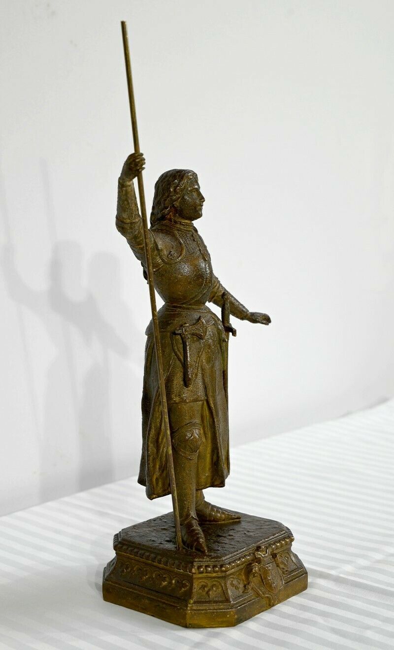 Spelter Of Joan Of Arc Victorious, Signed A. Foulon   Late 19th Centur photo furniture