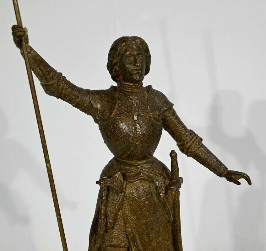 Spelter Of Joan Of Arc Victorious, Signed A. Foulon   Late 19th Centur photo Art