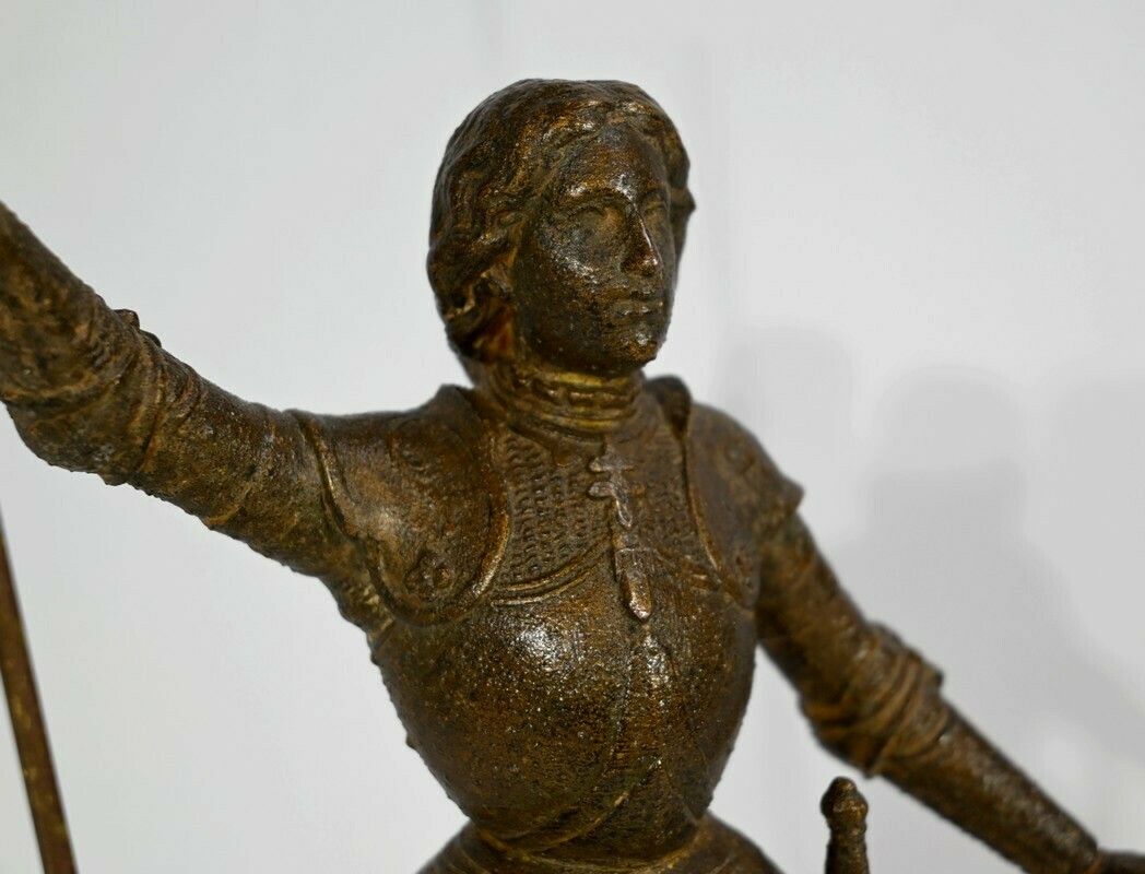 Spelter Of Joan Of Arc Victorious, Signed A. Foulon   Late 19th Centur photo vinterior