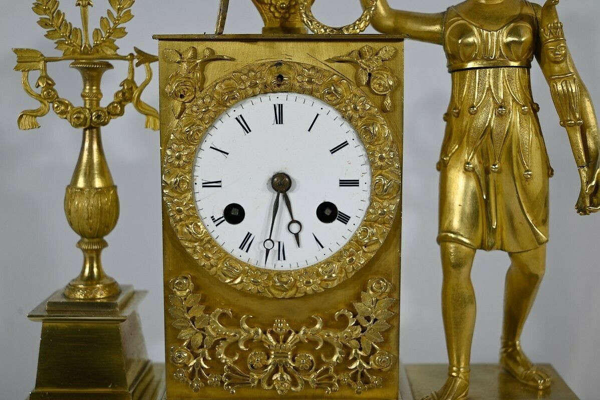 Home Decor Gilt Bronze Clock   Early 19th Century photo
