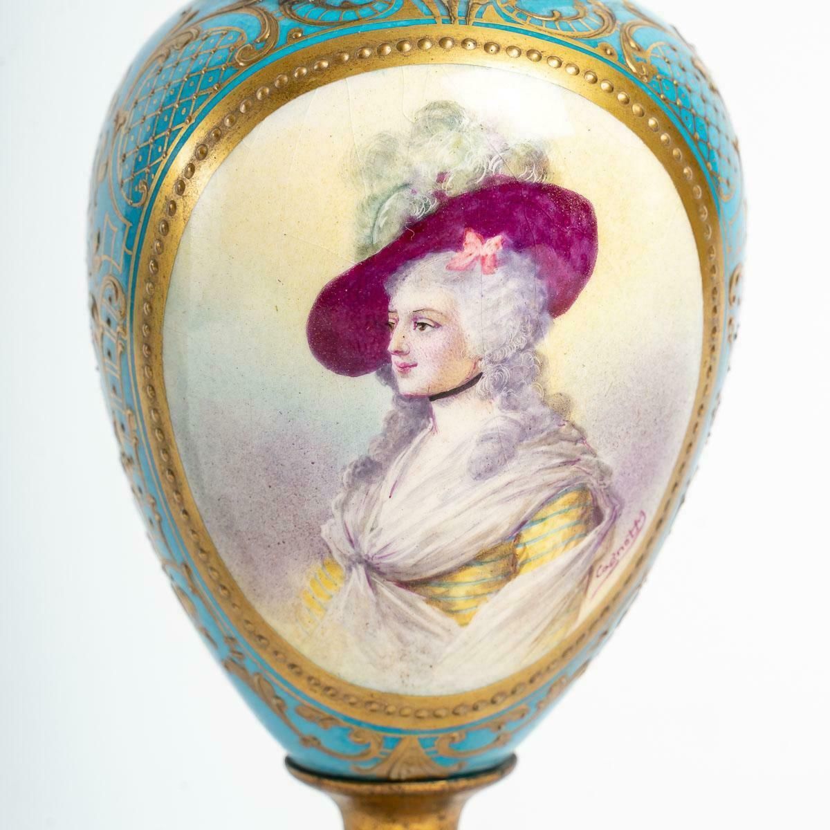 Pair Of Small Vases In Sevres Porcelain photo furniture