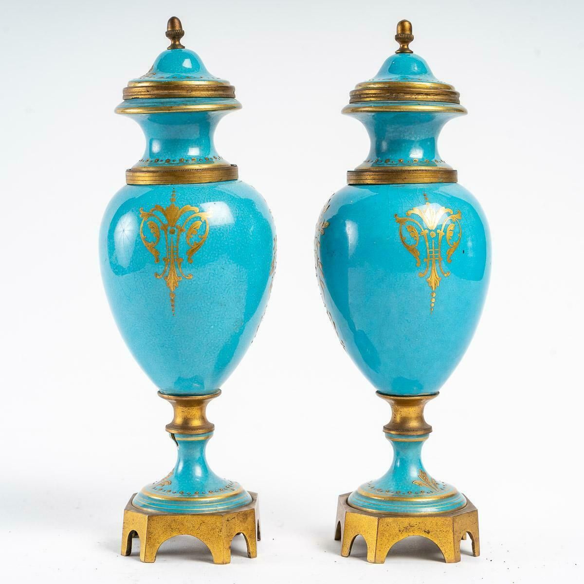 Pair Of Small Vases In Sevres Porcelain photo Home Decor