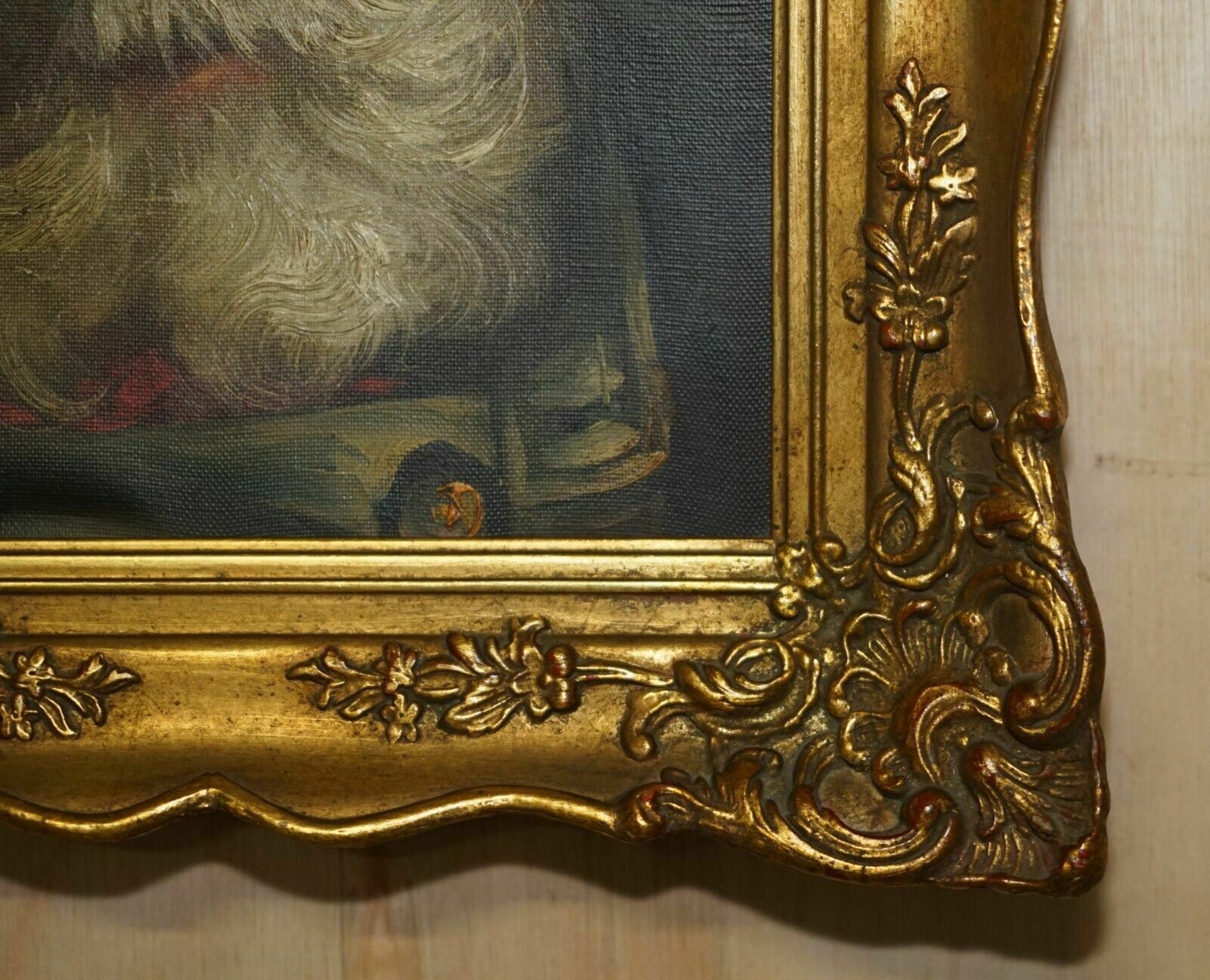 Antique Signed Dutch Oil On Canvas Painting Of Old Man Man With Grey Hair & Cap photo for sale