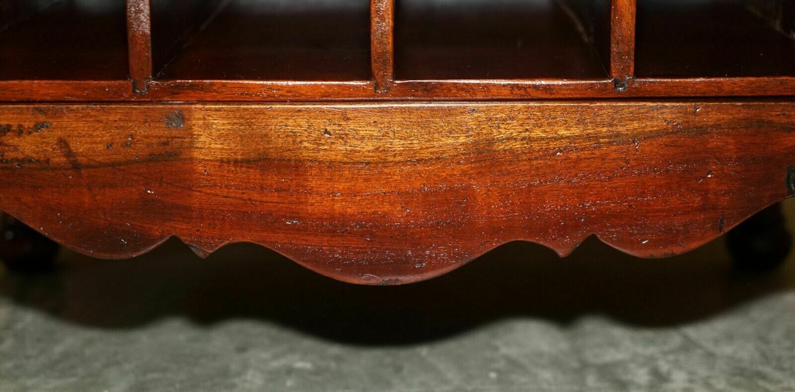 Furniture Marble Topped Side Table With Wine Bottle Holders For 20 Bottles & Serving Tray photo