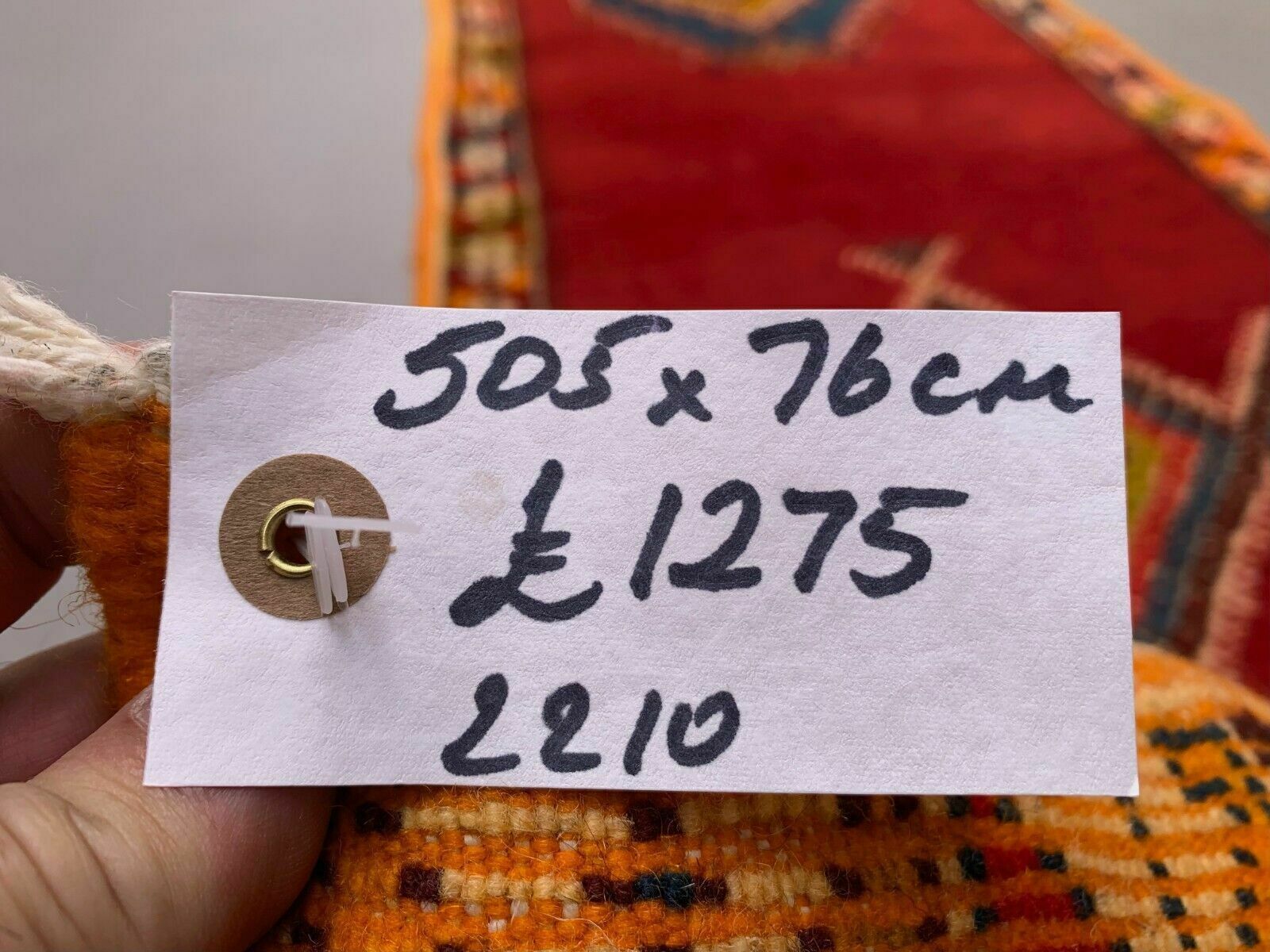 photo for sale Vintage Moroccan Runner Rug 505x77 Cm Tazenacht Berber Atlas, Tribal Red, Blue