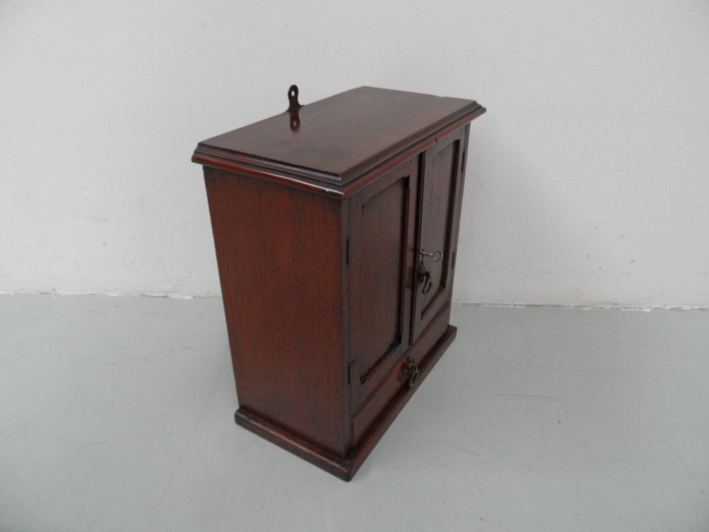 Antique Mahogany Jewelry Cabinet photo vintage