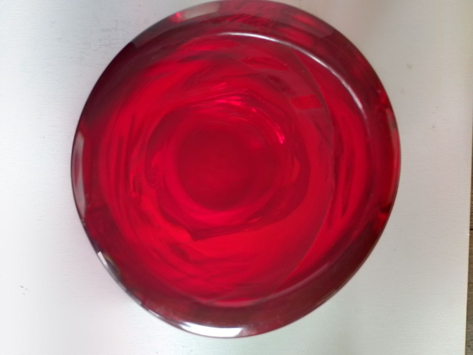 Whitefriars Glass Ruby Red"Knobbly" Vase  9609 Designed By Harry Dyer & William Wilson photo Home Decor