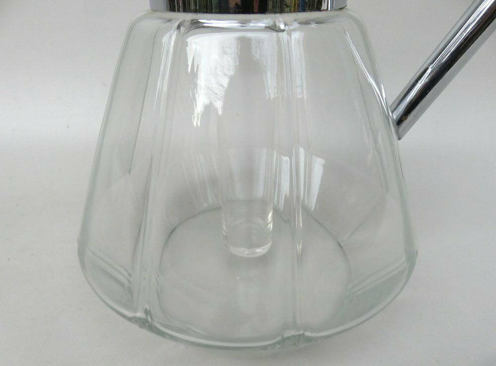 photo buy Art Deco Glass And Chrome Plated Carafe With Ice Insert, 1930s