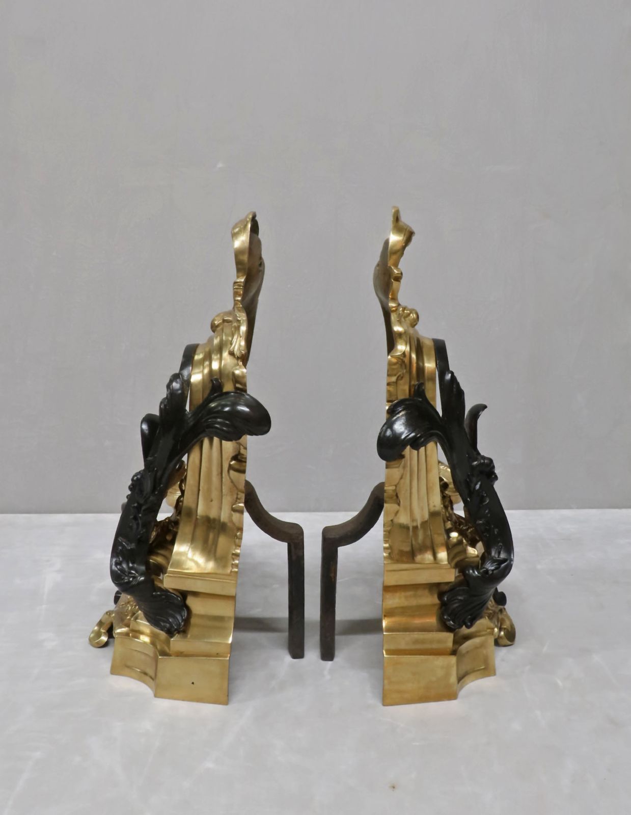 photo furniture French Victorian Bronze And Bronze Gilt Fire Dog Chenets