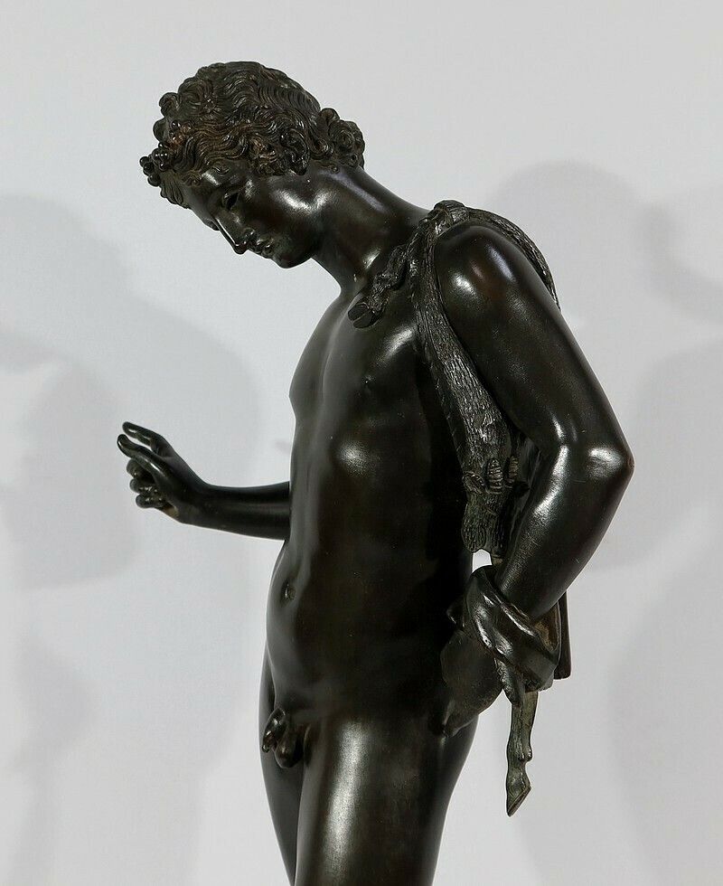 photo vintage Important Bronze “Narcissus” By M. Amodio – Late 19th Century