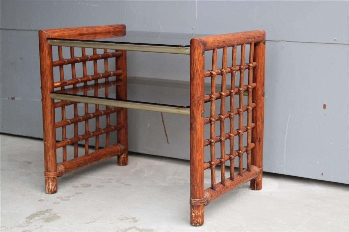 Coffee Table Afra E Tobia Scarpa Italy 1960s Bamboo Design Shelves Night Table photo furniture