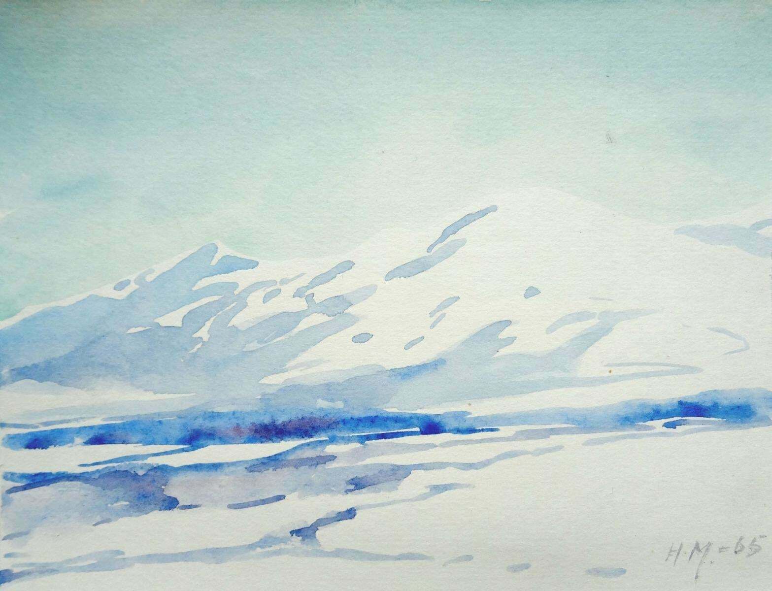 Herberts Mangolds Ice Breaker 1965, Paper/Watercolour