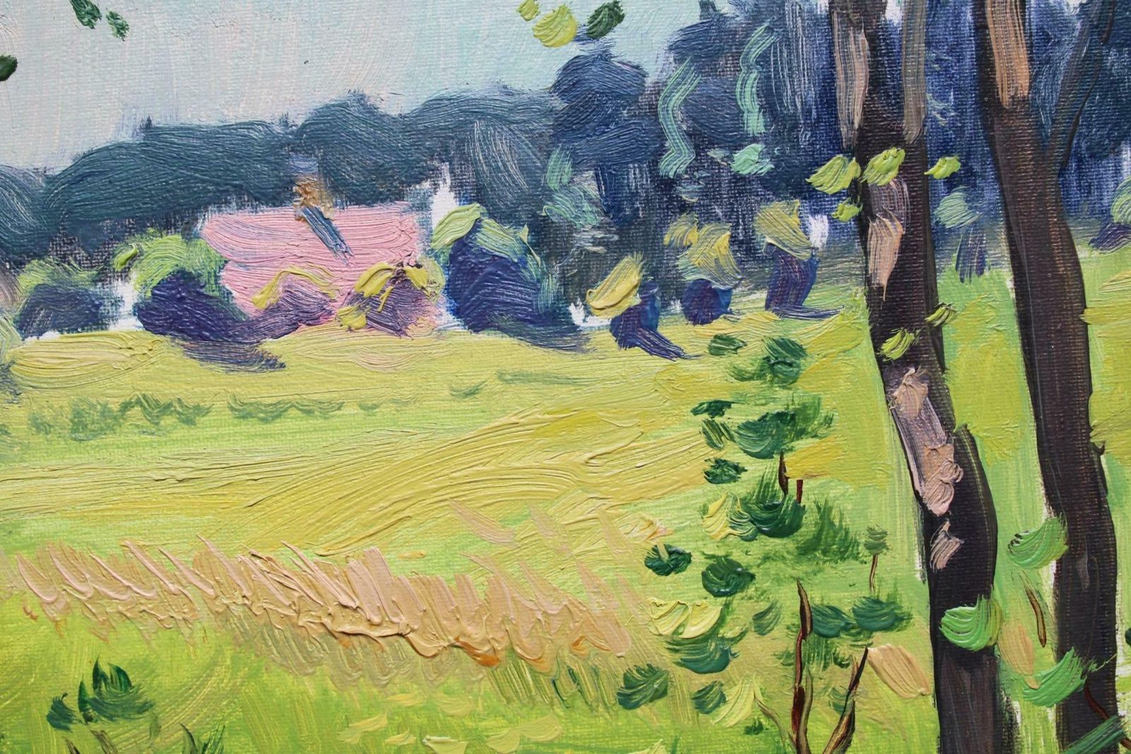 Olgerts Saldavs Path On The Edge Of The Forest. Cardboard, Oil. photo furniture