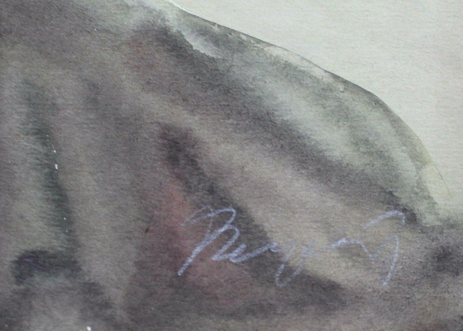 Dzidra Ezergaile Portrait. 1960s. Watercolour On Paper photo furniture