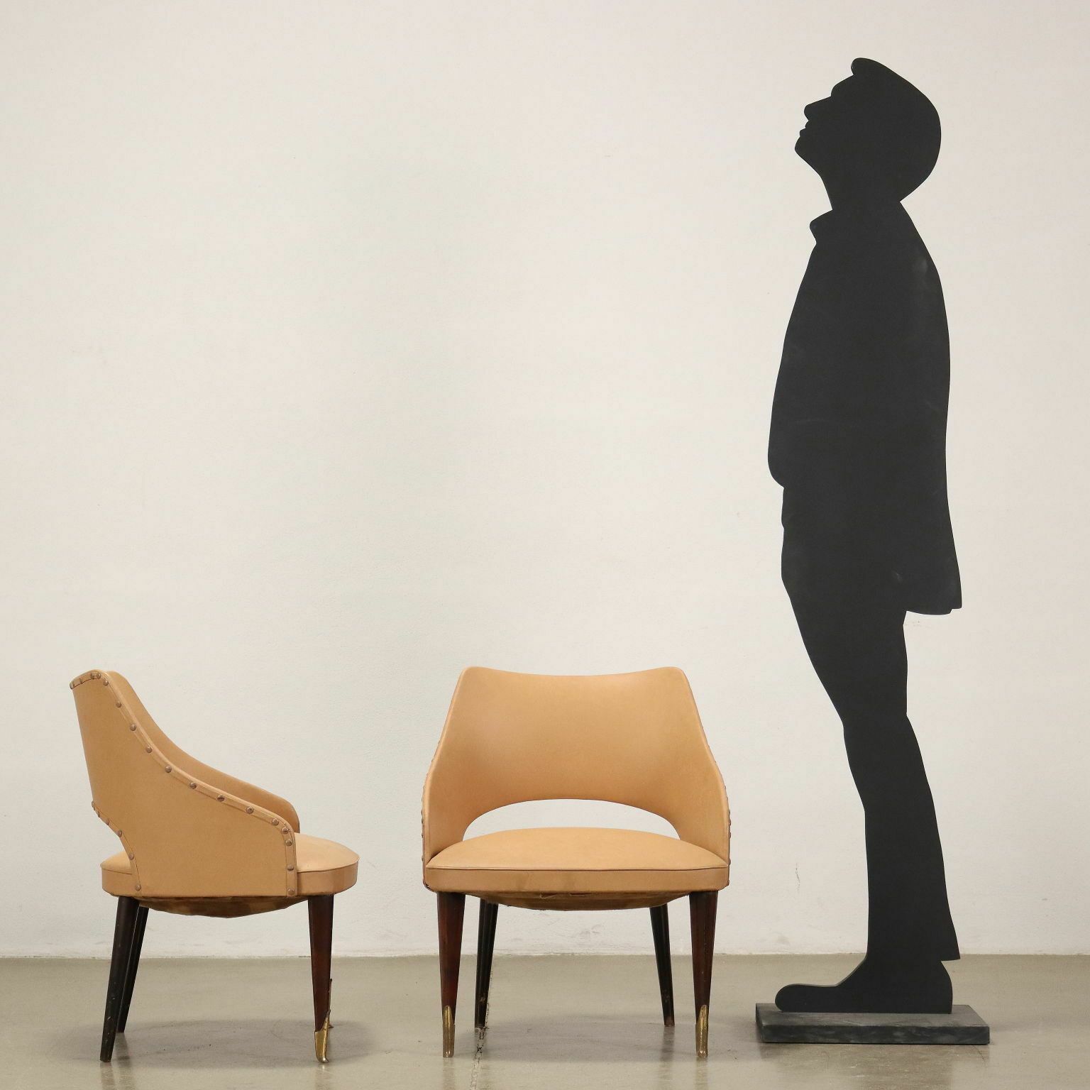 Pair Of Armchairs Wood Italy 1950s 1960s photo furniture