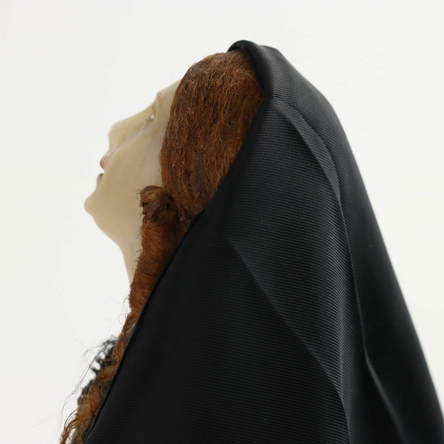 Ancient Sculpture Our Lady Of Sorrows Italy '800 Wax Fabric photo Art