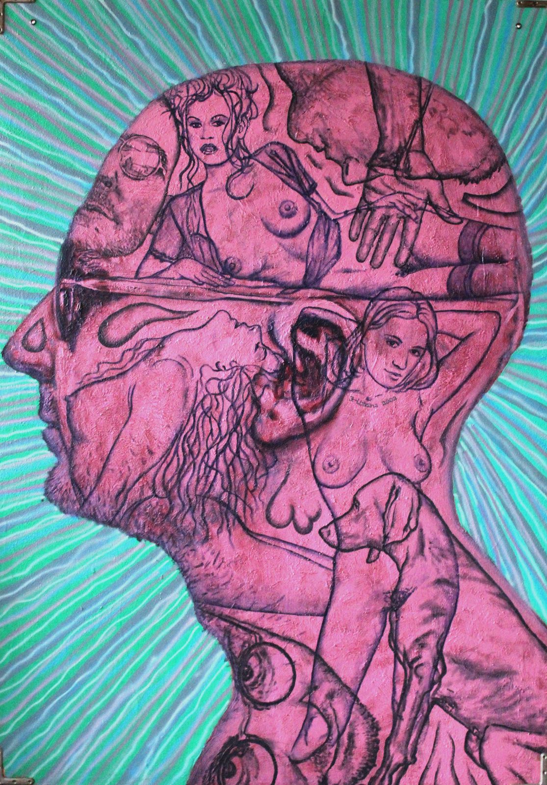Juris Utans Tattoo Me 2 2002., Cardboard, Mixed Media Art