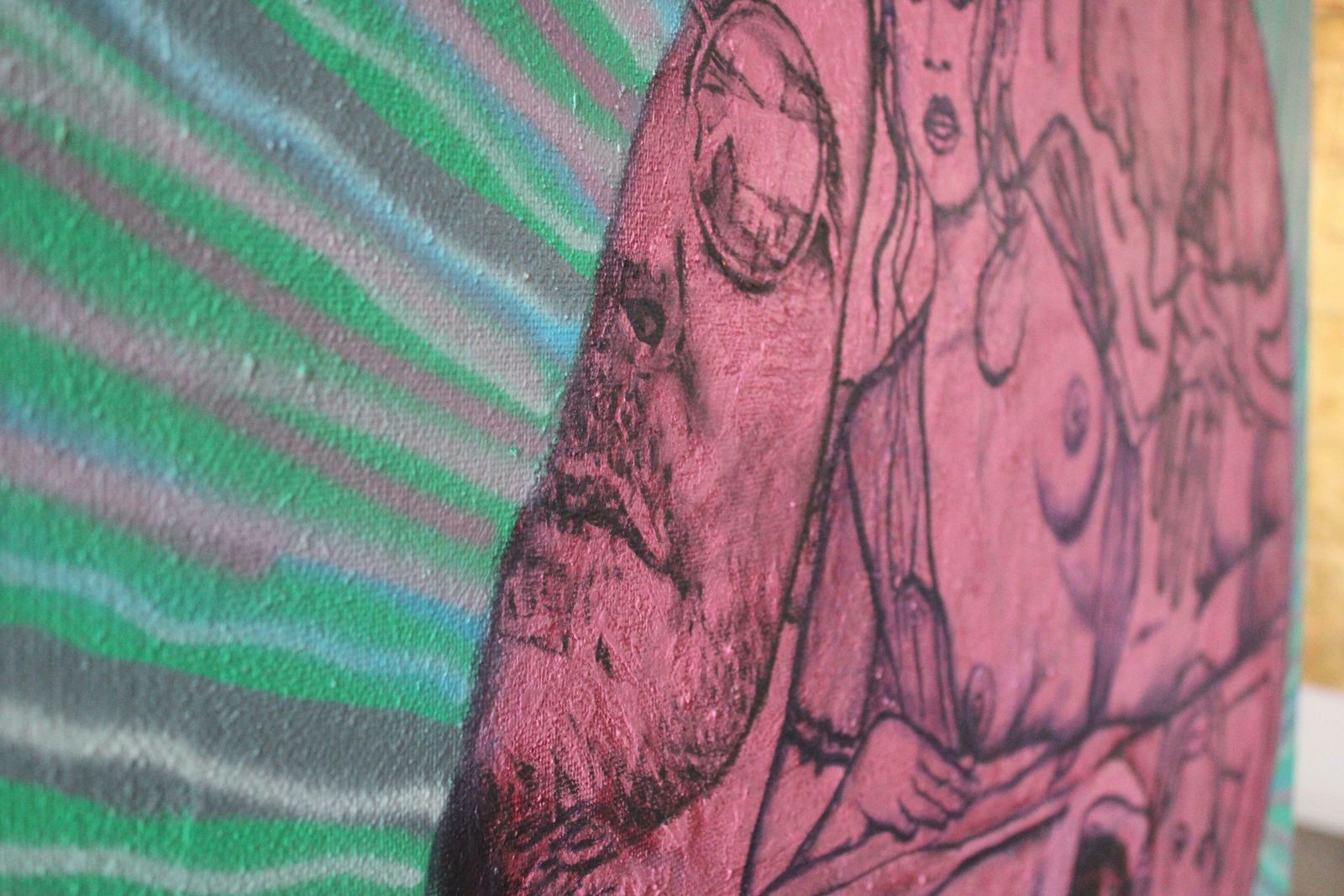 photo vinterior Juris Utans Tattoo Me 2 2002., Cardboard, Mixed Media Art