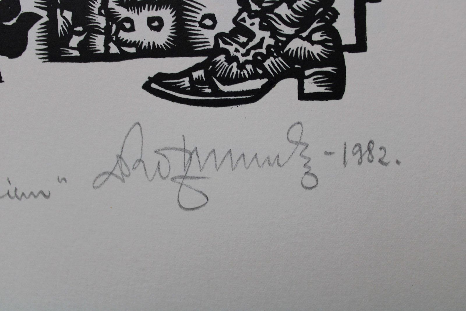 Dainis Rozkalns Manor. 1982. Paper, Linocut photo 174.0