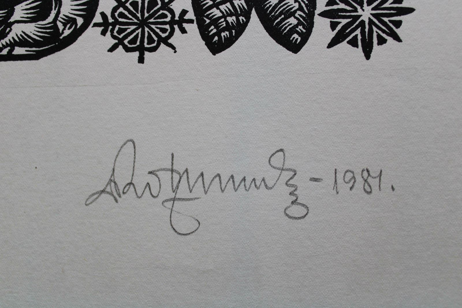 Dainis Rozkalns Afterword. Nr. 2.1984. Paper, Linocut photo Art