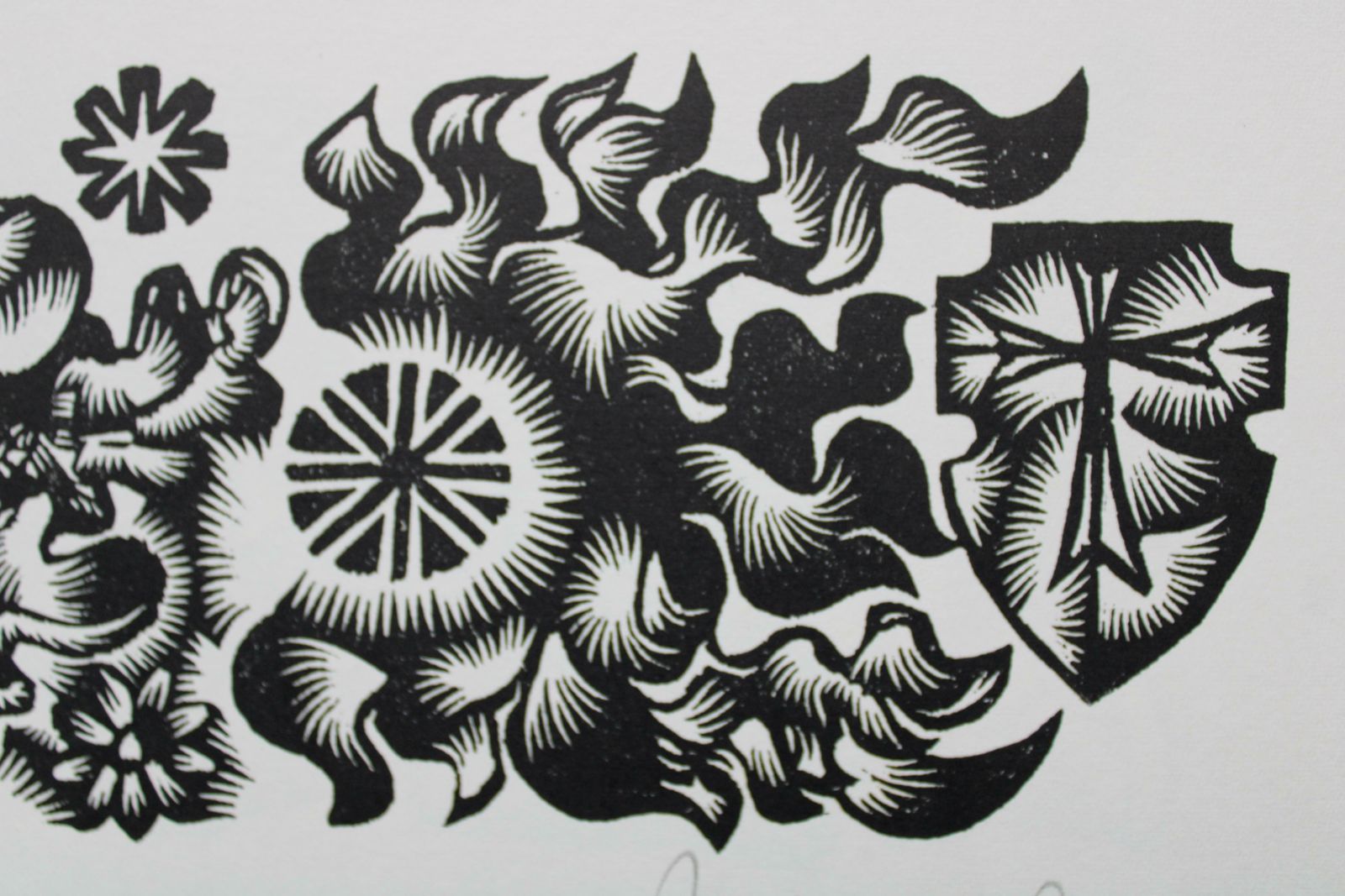 Dainis Rozkalns Hopefulness. 1982. Paper, Linocut, photo furniture