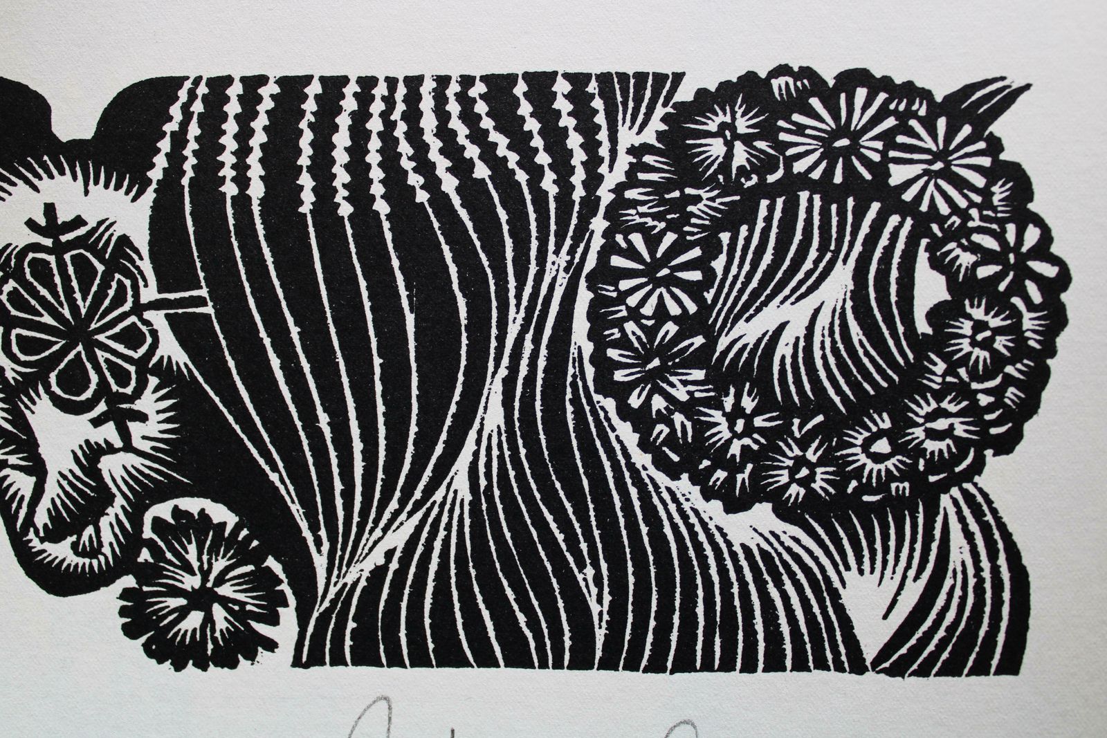 Dainis Rozkalns Midsummer Wreath. Nr. 2. 1984. Paper, Linocut, photo for sale