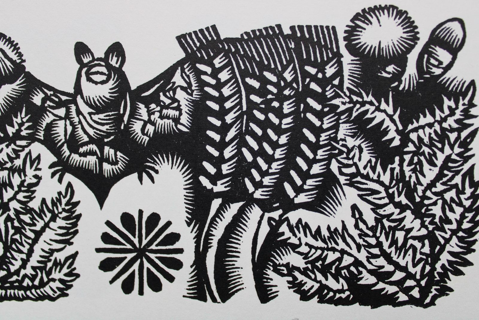 Dainis Rozkalns Bat In The Meadow. 1982. Paper, Linocut photo furniture