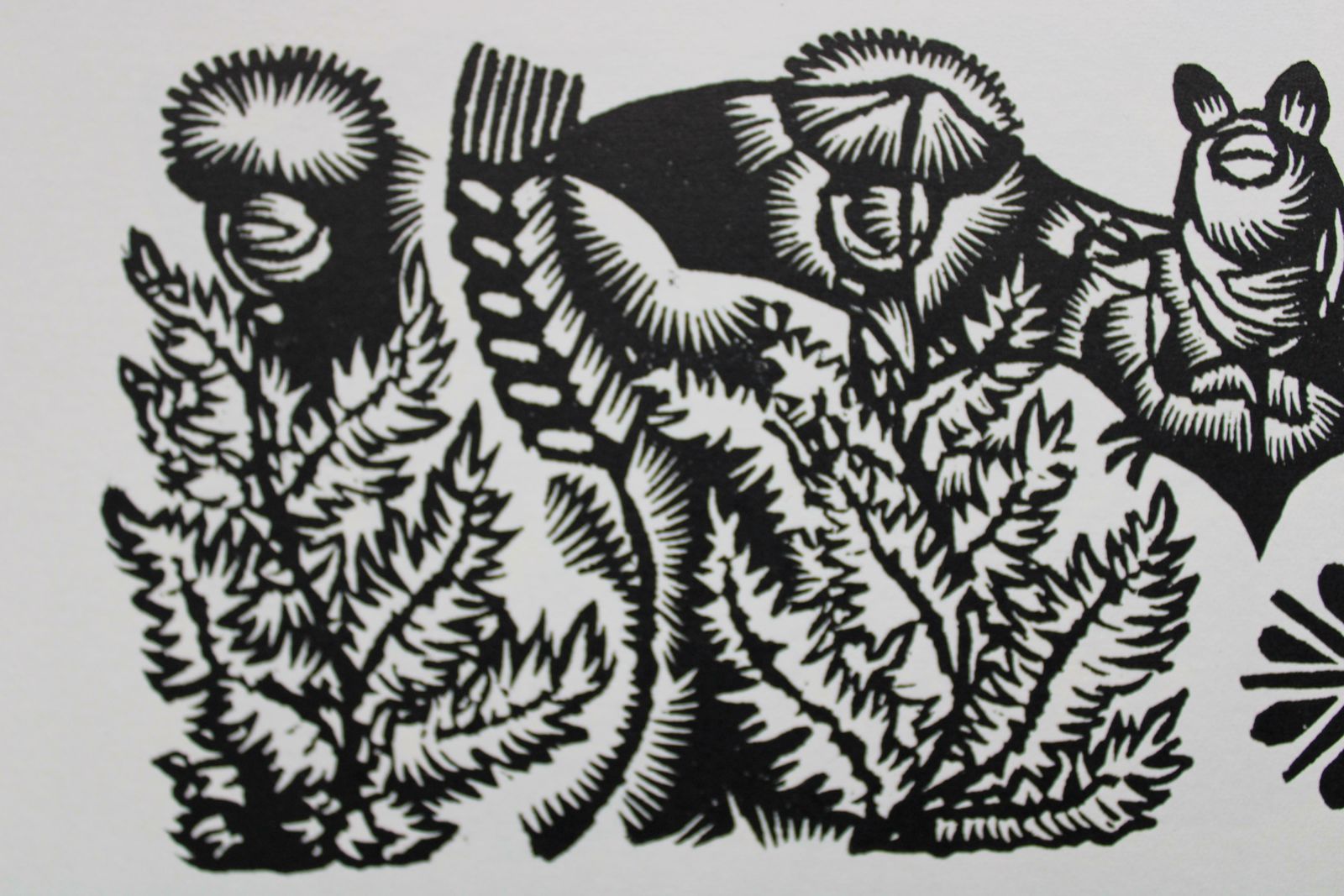 Dainis Rozkalns Bat In The Meadow. 1982. Paper, Linocut photo Art