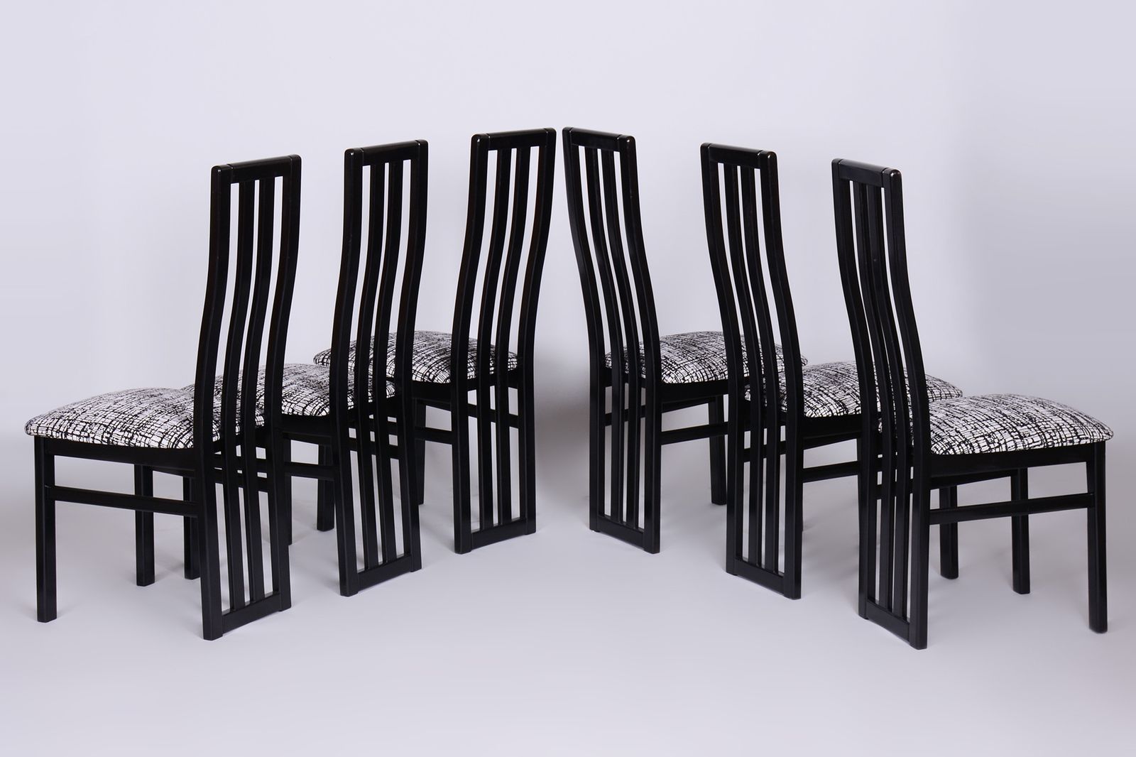 Set Of Six Mid Century Beech Chairs Made By Thon, Restored, Czechia, 1970s photo for sale