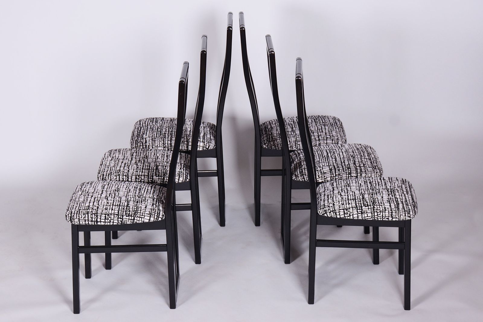 Set Of Six Mid Century Beech Chairs Made By Thon, Restored, Czechia, 1970s photo buy